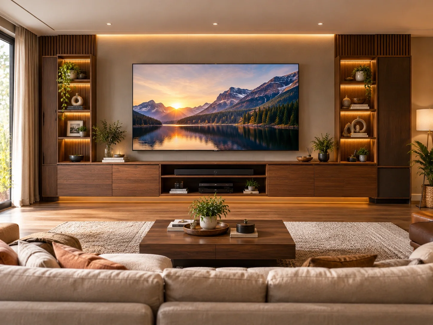 Extra wide TV stand for oversized screens and home theaters