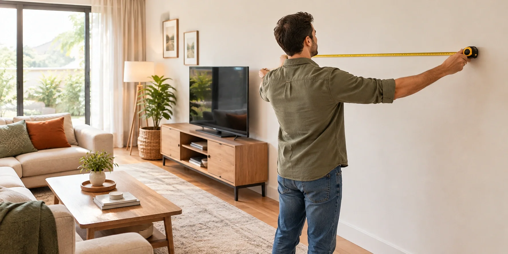 Measuring your space for the perfect TV stand fit